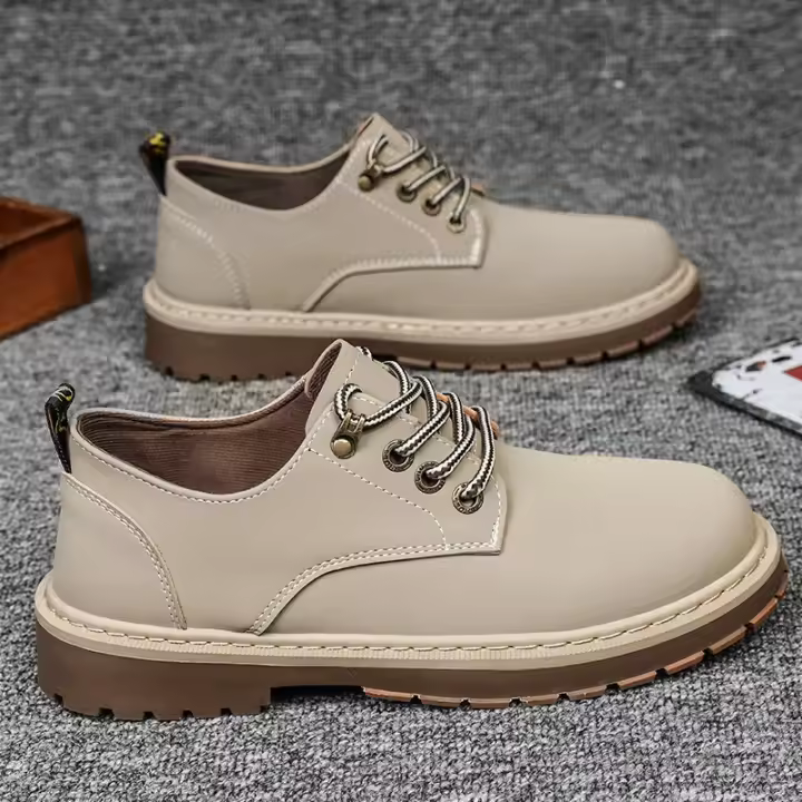 2025 Zapatillas de pizza Boo de moda para hombre, antideslizantes, de cuero de seguridad, sual St - 1