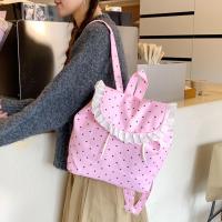 Nueva mochila Kawaii con volantes, bonita mochila con cordón para exteriores, mochila de viaje informal dulce para niñas - details 6