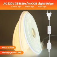 Cinta LED de Neón COB 220V 288Leds/m Luz de Alta Brillo FOB IP67 para Exteriores Jardín Dormitorio Cocina XUNATA con Interruptor Tipo de Bombilla Normal Estilo Chino - details 6