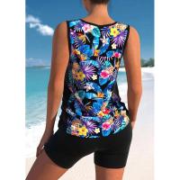 Novedad de verano, traje de baño de playa de dos piezas sexy y de moda con estampado de flores brillantes para mujer, S-6XL - details 2