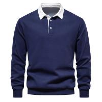 día del padre Otoño Camisa de suéter de manga larga para hombre Camisa deportiva informal de manga larga de color sólido Camisa deportiva informal de alta calidad para hombre - details 1