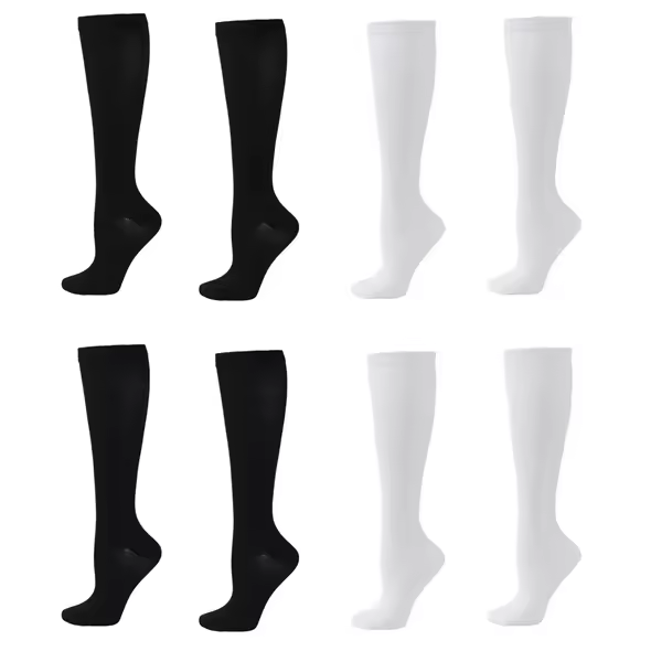 Calcetines hasta la rodilla para mujer, medias suaves, regalos de Navidad, Halloween, uso diario, 4 pares - 1