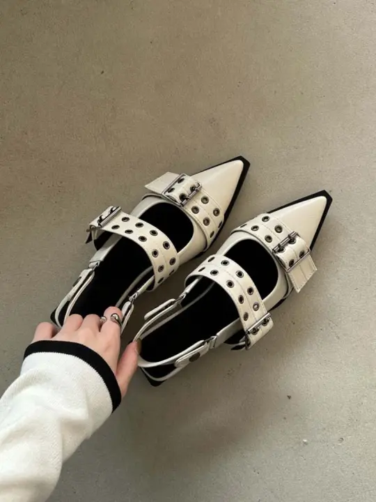 Mary Jane - Tacones altos Bo para mujer, zapatos de moda estrechos con hebilla y cinturón, sin cordones, cómodos, - 1