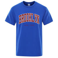 Camiseta de algodón estampada de Brooklyn de Nueva York, ropa de verano transpirable, camiseta holgada informal para hombres - details 8