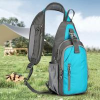 Bolso de hombro deportivo informal para hombre y mujer, bolsa de pecho multifuncional impermeable, correa ajustable, riñonera cruzada duradera - details 24