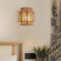 TOMAXIN B&B lámpara de pared retro con ambiente cálido, lámpara de pared de cuerda de cáñamo junto a la cama del pasillo - details 3