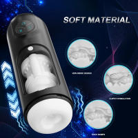 Masturbador masculino de empuje automático Frotar masturbación Chupar máquina de mamada Juguetes sexuales para adultos para hombres Masturbadores masculinos Vibrando 4 en 1 Chupar automático Mastubador masculino Empeine Vibración Copa de masturbación Masa - details 6