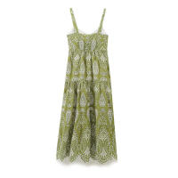 OUWU-Vestido de verano estilo Midi hueco con bordado versátil y correa informal a la moda para mujer - details 2