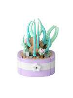 Micro particle building block simulation succulent small potted plant bouquet ornaments for children's assembled building block - details 5