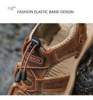 Sandalias De Verano Para Hombre, Zapatos Informales De Cuero Para Hombre, Sandalias Transpirables Para Exteriores Para Hombre, Zapatos De Playa, Zapatillas, Zapatos Romanos De Moda - details 5