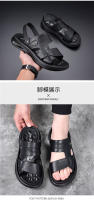 Sandalias de Cuero Genuino para Hombres Moda de Verano 2025 Zapatos de Playa de Doble Propósito - details 11