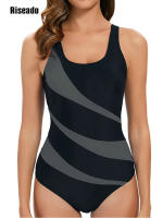 Riseado traje de baño atlético de una pieza, bañador con espalda en O para entrenamiento, deportes y Fitness - details 5