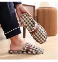 Zapatillas antideslizantes para parejas, hogar, cuatro estaciones, granulado, otoño e invierno, interior, suela de tela de fondo suave, suelo de madera silencioso - details 15