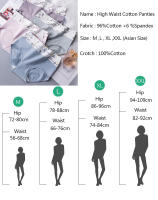 High Waist Women Panties Breathable Cotton Underwear Lovely Print Girls Briefs Soft Ladies Underpants Slimming Female Lingerie - details 0