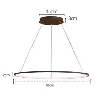 OCASAMI-Lámpara colgante de 220 V y 34 W, diseño de anillo, para sala de estar, lámpara de araña de tres colores - details 0
