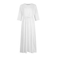 Vestido de Verano para Mujer 2024 Moda Casual con Cuello de Corbata Mangas 3/4 Botón de Cierre - details 11