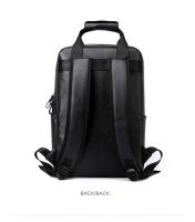 Mochila Pu para hombres, mochila para estudiantes universitarios minimalistas, bolsa de computadora para viajes de negocios, bolso de ocio de gran capacidad - details 22