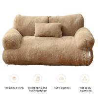 Sofá suave y cómodo para mascotas, cama extraíble y lavable, nido de felpa antideslizante, cojín decorativo para dormir para gatos, suministros para mascotas, 1 Juego - details 19