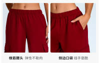 Otoño Invierno nuevo Yoga mujeres elástico de cintura alta pierna recta deportes Casual acampanado Cargo Fitness pantalones largos - details 3