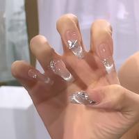 Pack de 24 piezas uñas removibles media y larga manicura parche uñas postizas - details 2