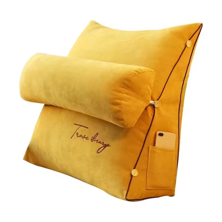 Silla de Cama Triangular con Cojín para Lectura y Descanso Decoración del Hogar Estilo de Silla de Oficina Perezoso - 1