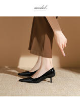 Zapatos de tacón de aguja puntiagudos de charol versátiles clásicos - details 8