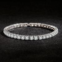 Pulsera de Plata Esterlina 925 Cadena de Circonio para Mujer Joyería Glamour de Boda y Compromiso - details 2