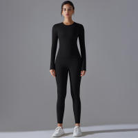 Hamidou-conjunto deportivo de Yoga para mujer, Leggings de gimnasio de secado rápido, de manga larga Camiseta deportiva para correr, pantalones de entrenamiento para correr - details 9