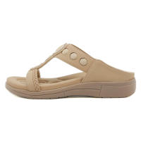 5012-4 Nuevas Pantuflas Bohemias con Pedrería 2025 Cómodas de Látex con Masaje Suela Gruesa Talla Grande Zapatos Planos - details 6