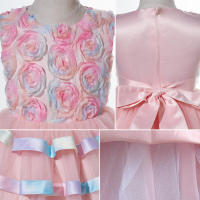 Vestido de Princesa para Niñas con Capas de Tul y Mangas Abullonadas para Boda, Presentadora o Actuación de Piano - details 2