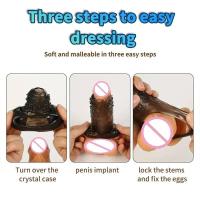 Leten Extender Sleeve Retraso Eyaculación Agrandamiento del pene para hombres Pareja gay Productos de juguetes sexuales Anillo - details 12