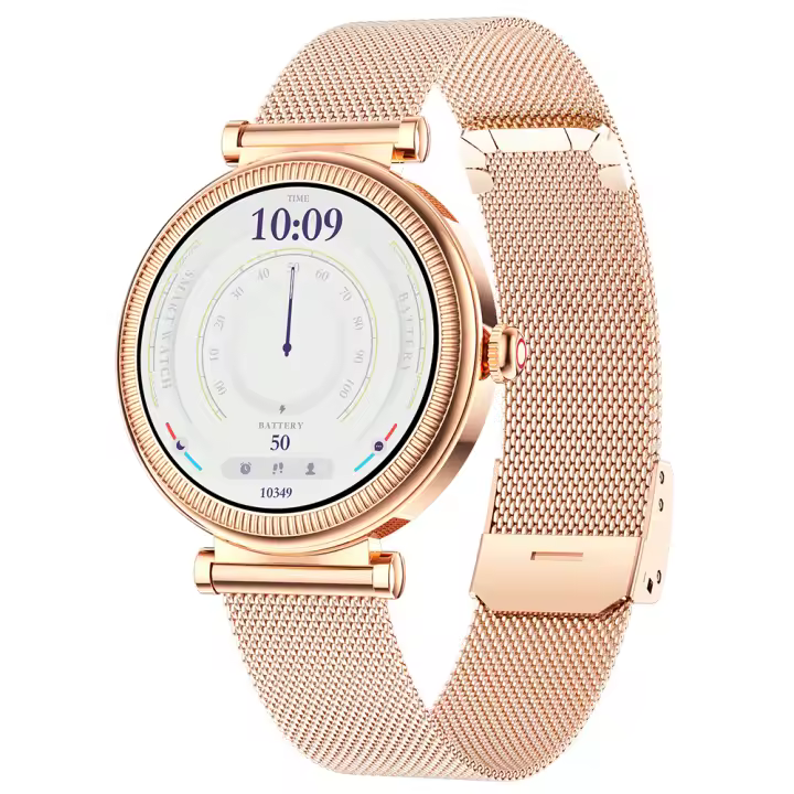 Reloj Inteligente Mujer, 1,27 "Pantalla HD, con Pulsómetro, Smartwatch Deportivo con 100 Modos de Ejercicio, Llamadas Bluetooth y Notificaciones, Recoratorio de Ciclo Menstrual, Compatible con Android y iOS - 1