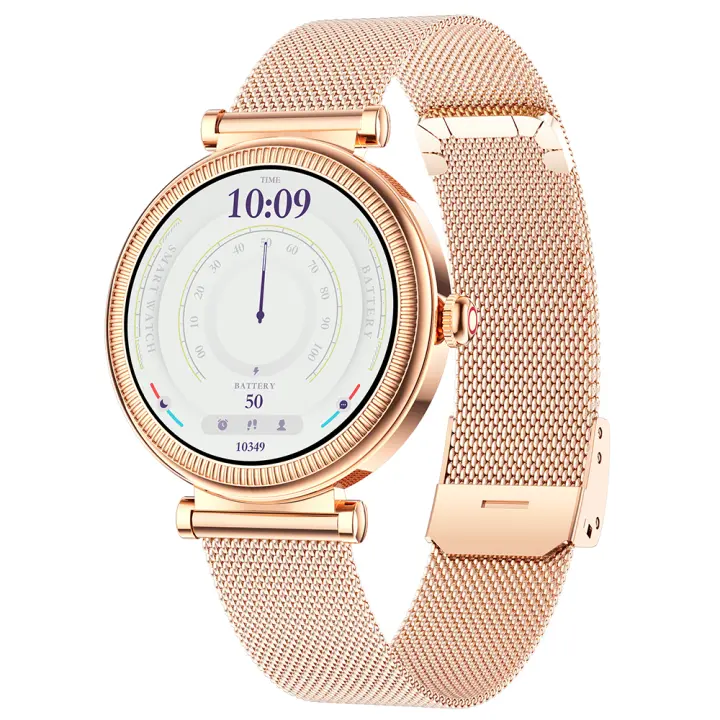 Reloj Inteligente Mujer, 1,27 "Pantalla HD, con Pulsómetro, Smartwatch Deportivo con 100 Modos de Ejercicio, Llamadas Bluetooth y Notificaciones, Recoratorio de Ciclo Menstrual, Compatible con Android y iOS - 1