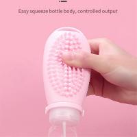 Botella recargable de viaje de silicona, cepillo de limpieza Facial, botellas de champú portátiles, loción, cosméticos, contenedores E - details 4