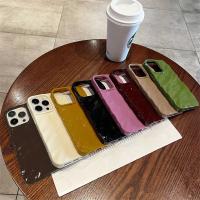 Funda de Teléfono de Cinta Ondulada a la Moda para iPhone Silicona Suave, a Prueba de Golpes, Color Caramelo Fosco - details 0