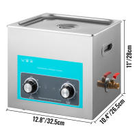 SucceBuy Limpiador ultrasónico de 10L, limpiador de joyas con temporizador de calentador, Control de perilla para joyería, gafas, anillos, dentaduras postizas, instrumentos musicales - details 1