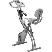 Bicicleta estática plegable regulable en altura, resistencia magnética ajustable, bicicleta de ejercicio con pantalla LCD y asiento con respaldo, sensor de pulso, 105x48x118 cm - details 8