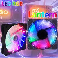 15ELD RGB Ventilador LED - 12cm Silencioso Enfriamiento, 4-Pines Ventilador de Torre de Escritorio con Interfaz Doble, Funcionamiento Silencioso para Servidor y PC, Ventilador de Juegos |   Ventilador Iluminado con LED |   Funcionamiento Suave - details 0