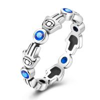 Anillo de Plata de Ley 925, anillo de corazón elevado brillante para mujer, circonita cúbica, estrella, Luna, flor, anillos y joyería de boda, regalos - details 13