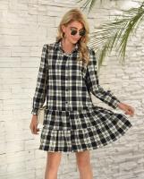Elegante Vestido Vestido de Manga Larga para Mujer Curvy, Elástico, Bonito Moda de Moda - details 14