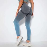 Malla de color degradado sin costuras para mujer, pantalones para correr Fiess con sandalia para realzar la cadera, pantalones de yoga de secado rápido - details 41