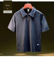 Polo de verano para hombre, camisa informal holgada de manga corta, cremallera de cuello medio, diseño de cárdigan, transpirable, 2025 - details 6