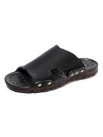 Zapatillas de Cuero para Hombre Verano Antideslizantes, Resistentes al Desgaste, Tamaño Grande, Estilo Exterior - details 2