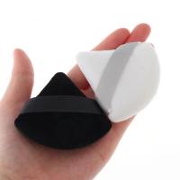 Esponja de maquillaje de terciopelo Triangular ligera lavable, 1/2 Uds., para rostro y cuerpo, esponja cosmética de algodón suave - details 5