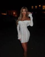 Vestido largo elegante con volantes y borde de encaje para mujer, vestido largo a la moda con cuello redondo y manga acampanada, vestidos largos ajustados para fiesta de verano 2025 - details 37