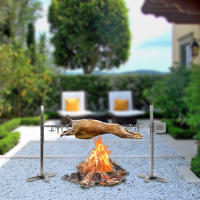 Rotisserie de Acero Inoxidable Pesado Duty Motor Eléctrico 15W Kit de Barbacoa Universal para Cerdo Lamb Resistente hasta 30kg Para Fiestas al Aire Libre y Parrillas - details 0