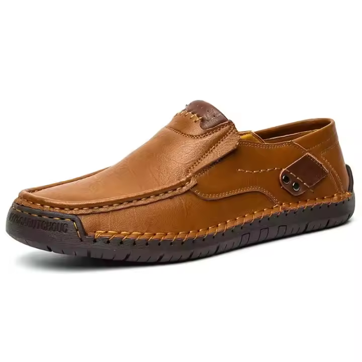 Zapatos Planos de Cuero Hechos a Mano para Hombre Moda Informal, Cómodos, Calidad Superior, Talla 48 - 1