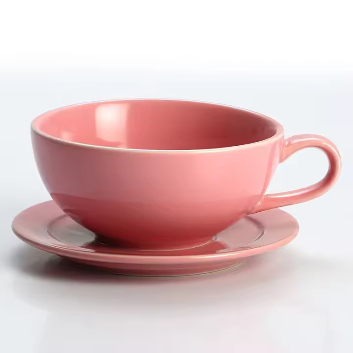 Juego de Taza de Cappuccino de Cerámica de 240ML Tamaño Doble para Café Expreso y Té - 1