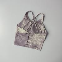 Sujetador deportivo de belleza para mujer, Top transpirable, Tie-Dye, Top corto para gimnasio, Push Up, Top de entrenamiento - details 6