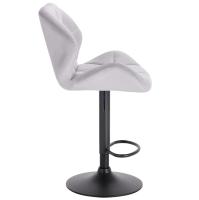 Silla de Bar de Terciopelo Ajustable con Vólante Base de Pie de Acero con Levantamiento de Gas para Desayuno y Comedor - details 5